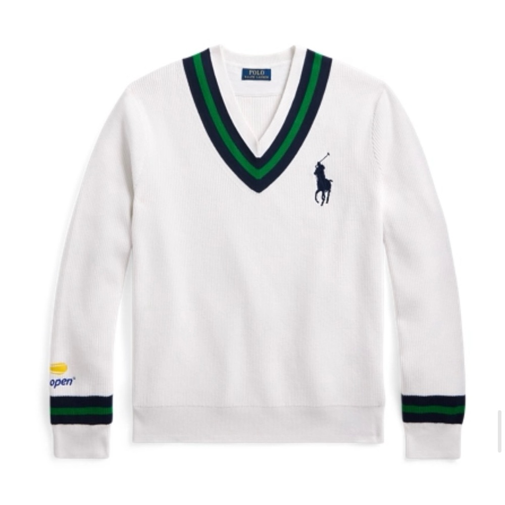 Polo by Ralph Lauren Classic V-Neck Sweater White